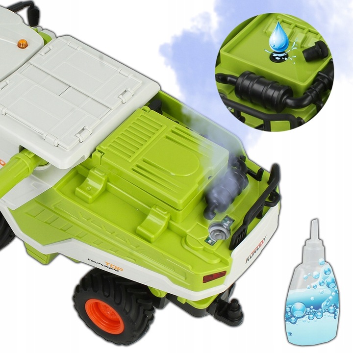 Kombajn Zdalnie Sterowany Pilot R/C Traktor Generator DYMU Światła Dźwięk