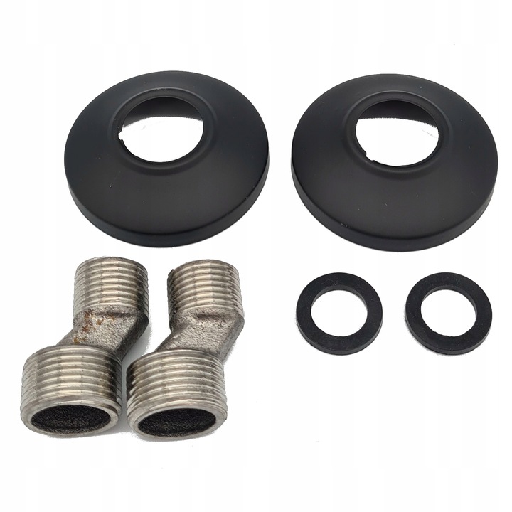 KRAN UMYWALKOWY PRZYŚCIENNY, CZARNY MAT, Z RUCHOMĄ WYLEWKĄ