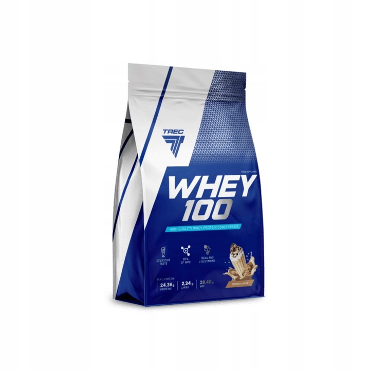 PYSZNE BIAŁKO WPC Trec Whey 100 700g PROTEINY NA MASĘ MIĘŚNIE DO TRENINGU
