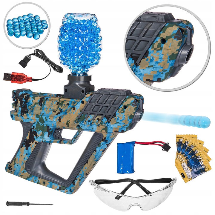 ELEKTYCZNY PISTOLET SURGE KULKI ŻELOWE WODE ORBEZZ 7-8 MM HYDROŻELOWE