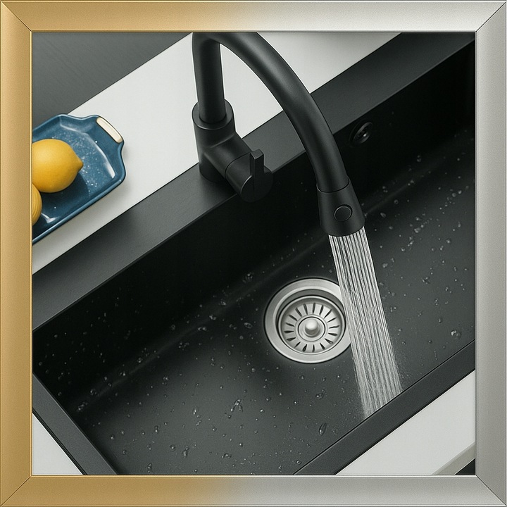 PRZEDŁUŻACZ KRANU KUCHENNEGO AERATOR PERLATOR 3 FUNKCJE 360° CZARNY LOFT 2s