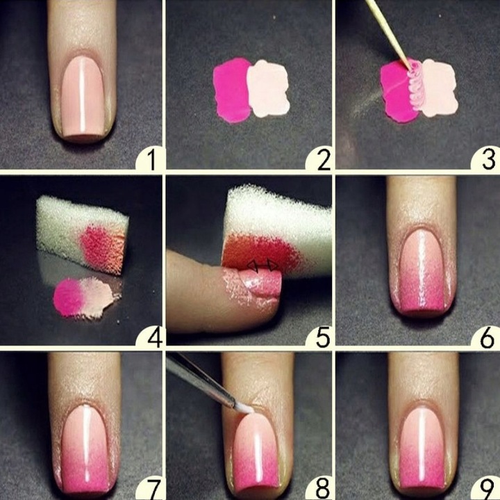 2x GĄBKA DO OMBRE MANICURE HYBRYD MAKIJAŻU ŻEL