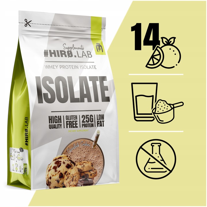 Izolat Białka BIAŁKO 700 g WPI Whey Protein Isolate Czekolada ciastko HIRO