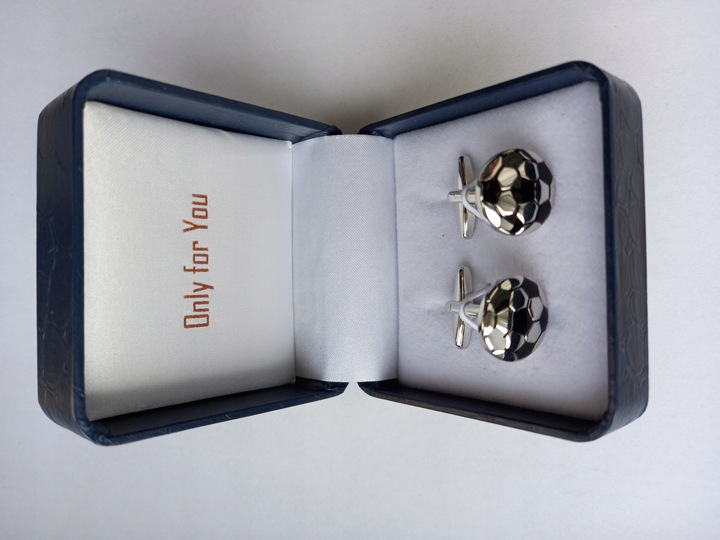 Srebrne spinki do koszuli Piłka Nożna Korkotrampki dla piłkarza kibica