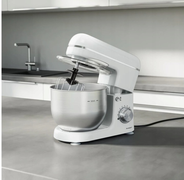 Robot kuchenny Silvercrest SKM 600W Mikser Planetarny Wielofunkcyjny biały