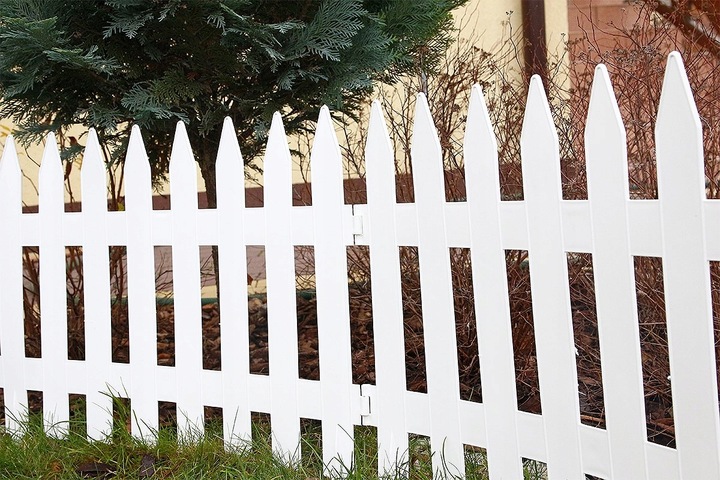 Płotek Ogrodowy Biały 3,5m Palisada Płot Krawężnik Plastik ZESTAW Ozdobny