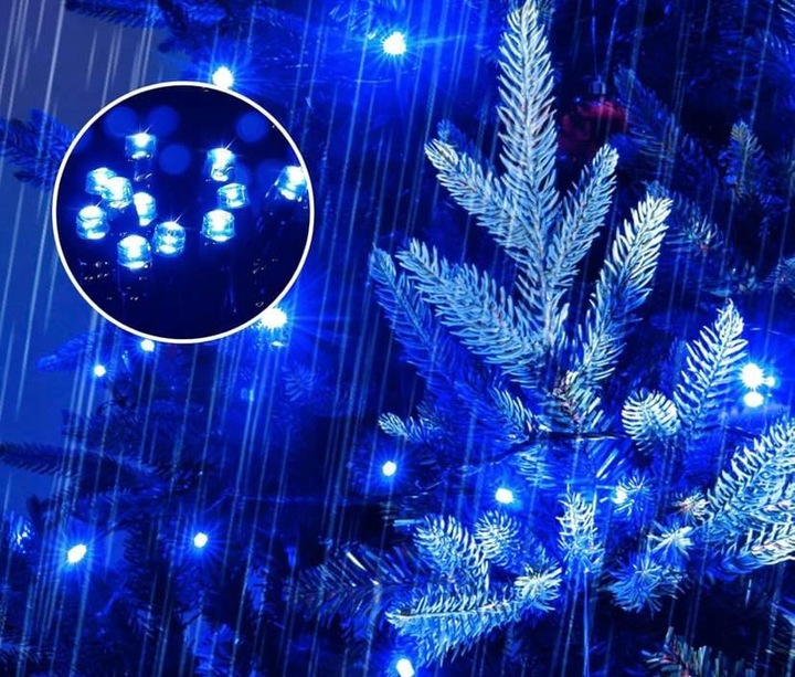 LAMPKI CHOINKOWE 1000 LED FLASH ZEWNĘTRZNE WEWNĘTRZNE ŚWIĘTA NIEBIESKIE