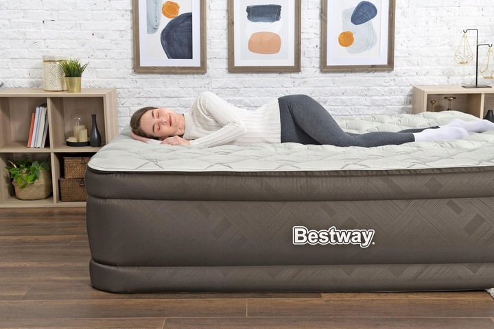 Dmuchany materac Fortech z wbudowaną pompką el. ŁOŻKO BESTWAY 203x152x51cm