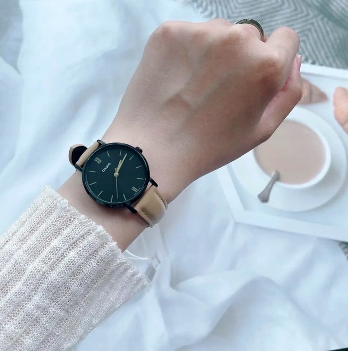 ZEGAREK DAMSKI CASIO LTP-VT02BL-1A KLASYKA + BOX +GRAWER