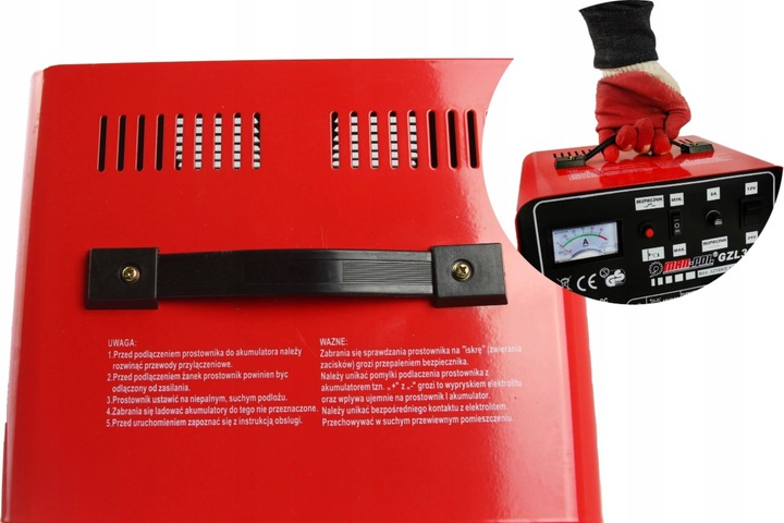PROSTOWNIK Z FUNKCJĄ SZYBKIEGO ŁADOWANIA 30-250 Ah DO AKUMULUATORÓW AUTA