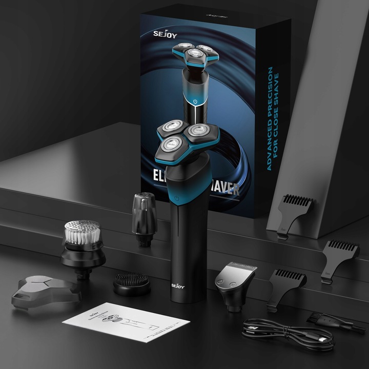 GOLARKA MĘSKA MASZYNKA DO GOLENIA TRYMER DO NOSA 5W1 Z OŚWIETLENIEM LED