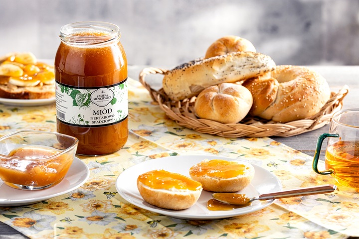 MIÓD NEKTAROWO SPADZIOWY WARMII 1,2 KG LEŚNY