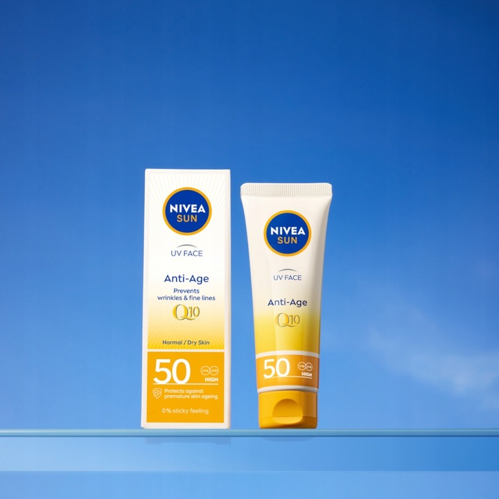 NIVEA SUN Krem do twarzy przeciwsłoneczny przeciwzmarszczkowy SPF50 50ml