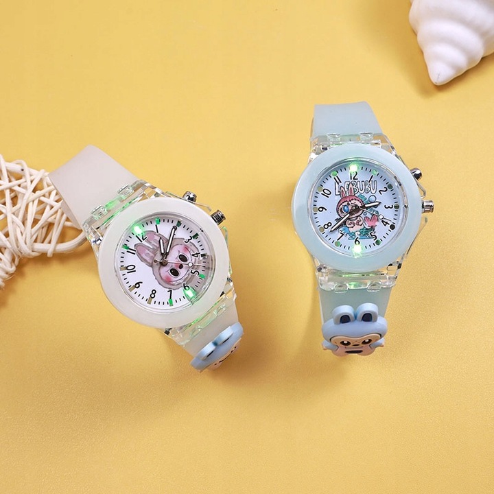 zegarek LABUBU ledowy ŚWIECĄCY dziecięcy młodzieżowy modny wskazówkowy