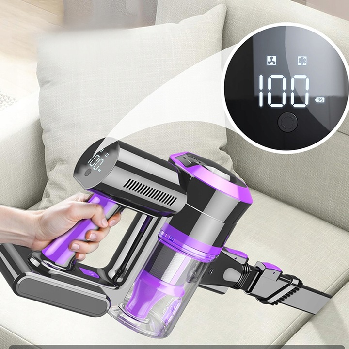 ODKURZACZ AKUMULATOROWY PIONOWY RĘCZNY BEZPRZEWODOWY 400W 4W1 30kPa DO DOMU