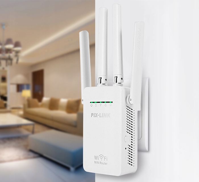 Wzmacniacz sygnału WiFi do domu biura Wi-Fi PIXLINK WR09 repeater router