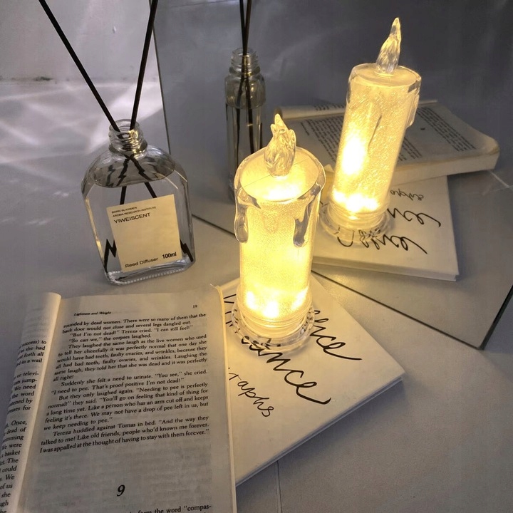 8szt ŚWIECE ŚWIECZKA OZDOBNA WKŁAD DO ZNICZY 15cm LED NA BATERIE W ZESTAWIE