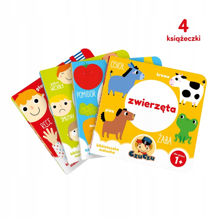 CzuCzu BIBLIOTECZKA malucha zestaw 4 książeczki 1+
