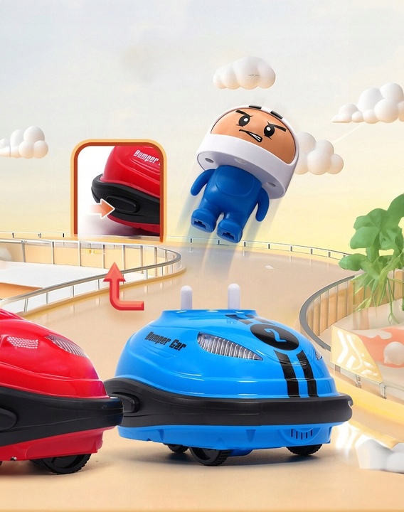 BUMPERY SAMOCHODZIKI ZDALNIE STEROWANE RC DO ZDERZANIA GRA DLA DZIECI