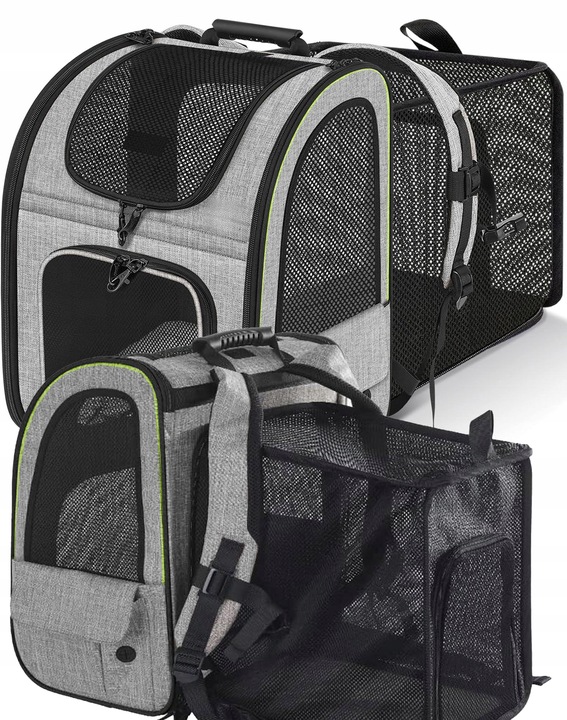 TRANSPORTER DLA KOTA PSA PLECAK TORBA Z OTWORAMI WENTYLACYJNYMI ROZKŁADANY