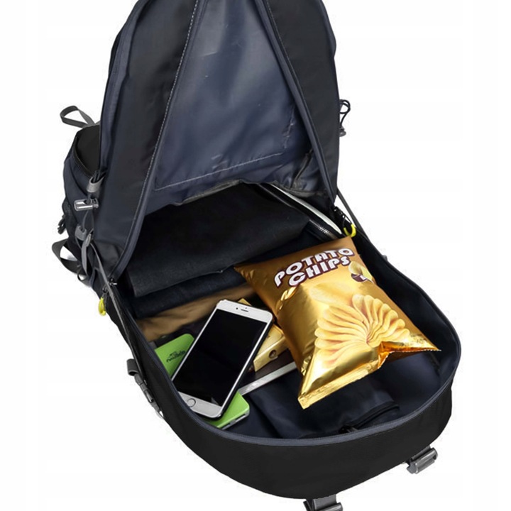 PLECAK TURYSTYCZNY TREKKINGOWY 60L GÓRSKI W GÓRY MĘSKI DAMSKI MOCNY CZARNY