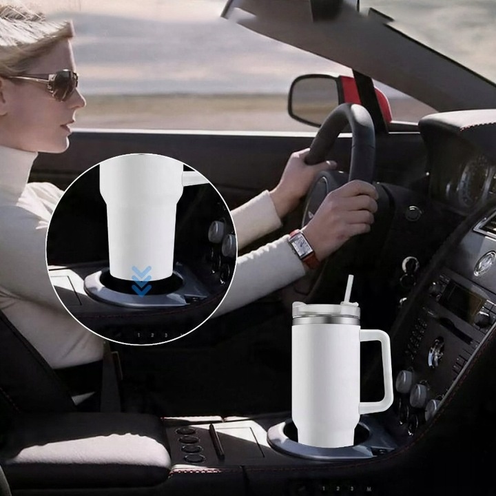 DUŻY KUBEK TERMICZNY ZE SŁOMKĄ TERMOS DO SAMOCHODU NA WODĘ 1200ML