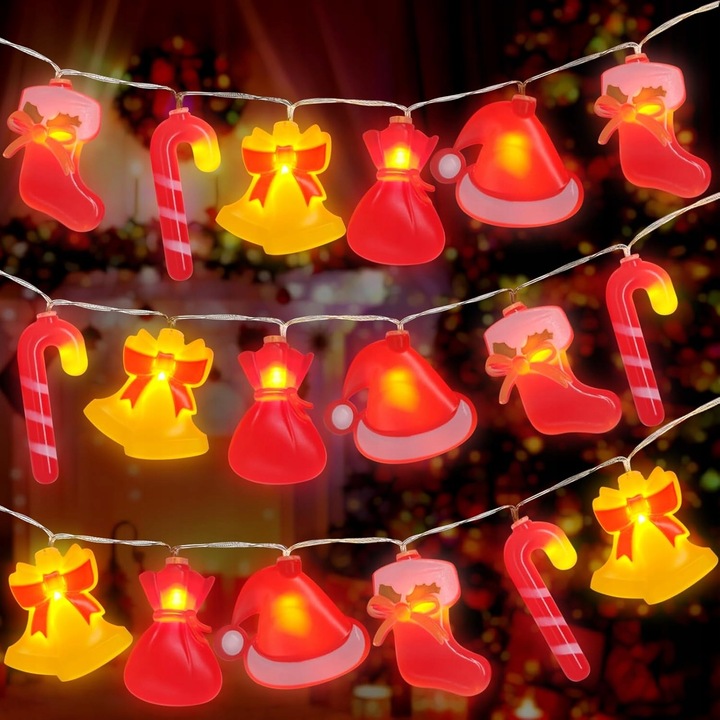 Łańcuch Girlanda Świetlna Led Na Boże Narodzenie Na Baterie 3 m