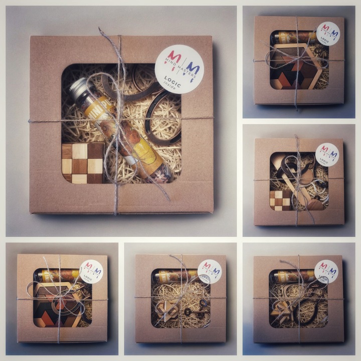 Łamigłówki IQ Mensa retro super prezent dla 14 15 16 nastolatka - LOGIC SET