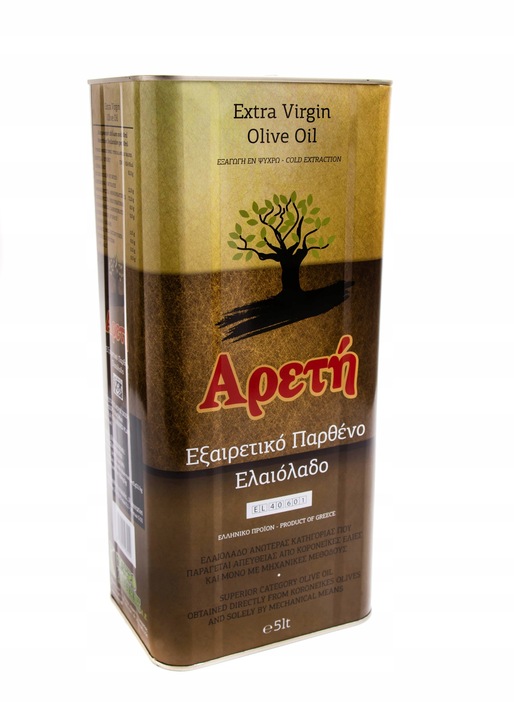 Oliwa z oliwek z Grecji Areti PLATINUM extra virgin Kalamata 5L +buteleczka