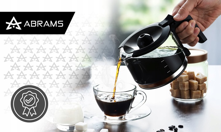 EKSPRES DO KAWY PRZELEWOWY 800ML 1000W BLOKADA KAPANIA PODTRZYMANIE TEMP