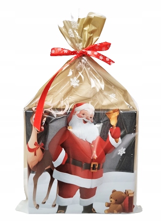 Torebki celofan foliowe ŚWIĄTECZNE MIKOŁAJ na słodycze prezenty 25x40 50 sz