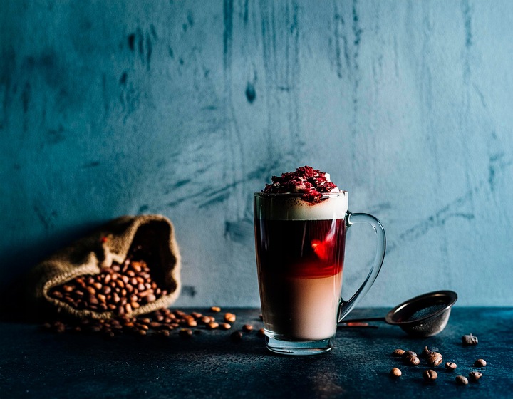 Szklanki z uchem Alex GLASMARK zestaw 6szt szklany kubek kawę 400ml