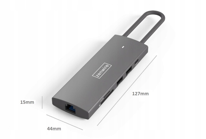 HUB USB-C Przejściówka ADAPTER 9w1 HDMI Gigabit Ethernet Macbook Pro Air M3
