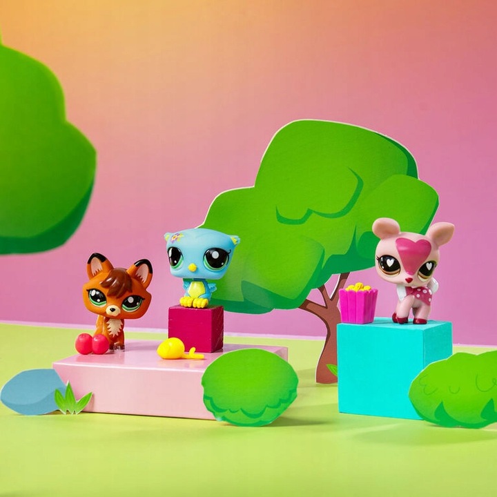 Littlest Pet Shop zestaw figurek tuba zwierzątka Sowa Lis Jeleń seria 3