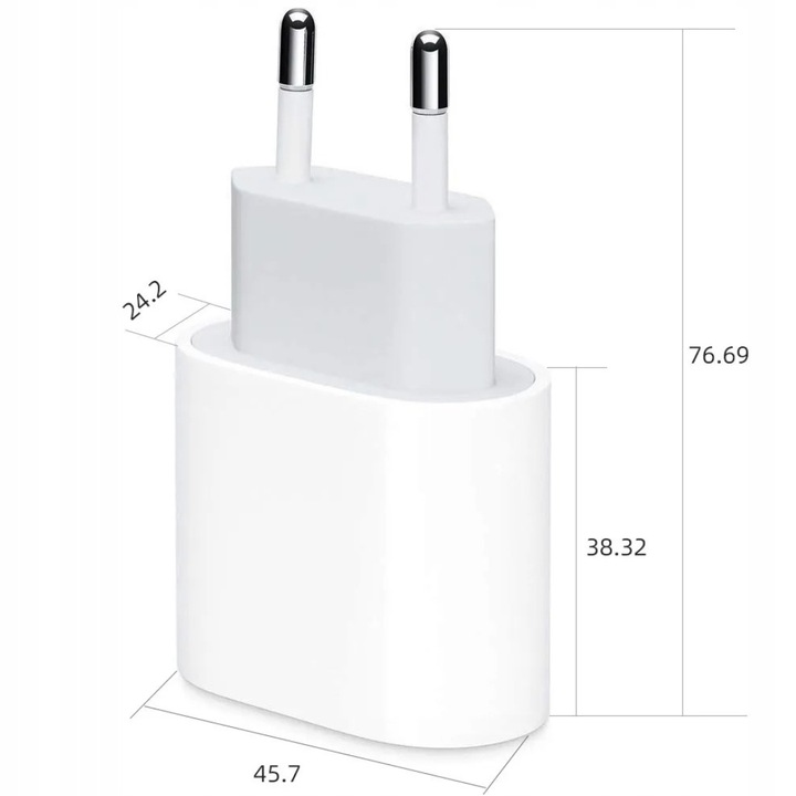 ŁADOWARKA SIECIOWA USB-C DO IPHONE 11 12 13 14 15 PRO MAX + KABEL LIGHTNING