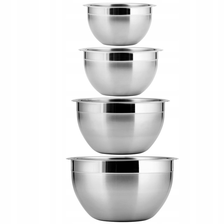 MISKI METALOWE stalowe GŁĘBOKIE NIERDZEWNE KOMPLET MISEK KUCHENNYCH ZE STAL