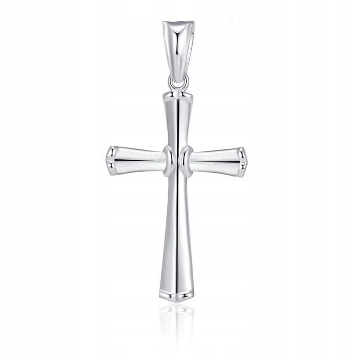 Srebrny męski duży krzyż zawieszka krzyżyk rodowany srebro próba 925
