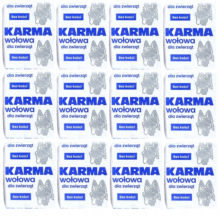 10KG MIĘSO MROŻONE 100% WOŁOWE KOSTKI DLA PSA BARF WOŁOWINA BEZ KOŚCI