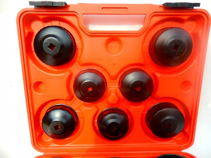 ZESTAW KLUCZY NASADEK W WALIZCE DO ODKRĘCANIA FILTRÓW OLEJU 15 ELEMENTÓW