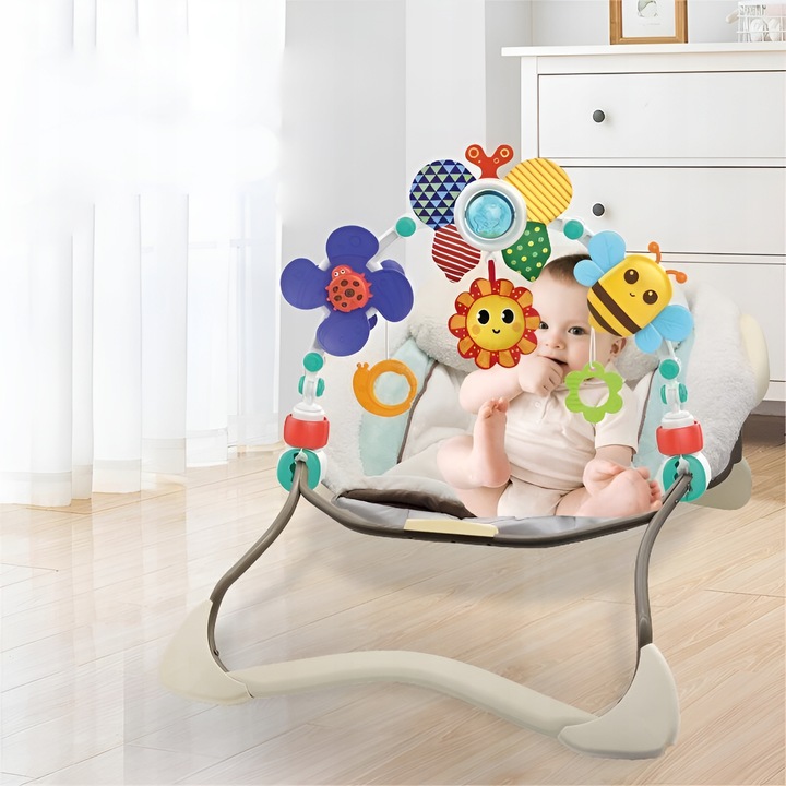 PAŁĄK ŁUK ZAWIESZKA SENSORYCZNA GRZECHOTKA ŁÓŻECZKA WÓZKA FOTELIKA GRYZAKI