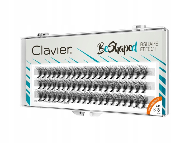 Kępki Rzęs CLAVIER BeShaped 8mm – skręt B