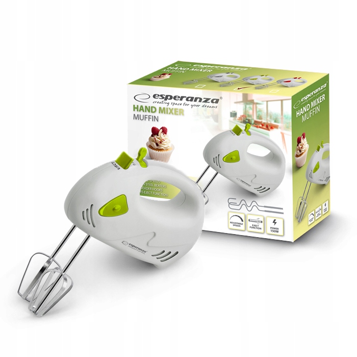 Mikser ręczny Esperanza Muffin EKM007G 125 W biały