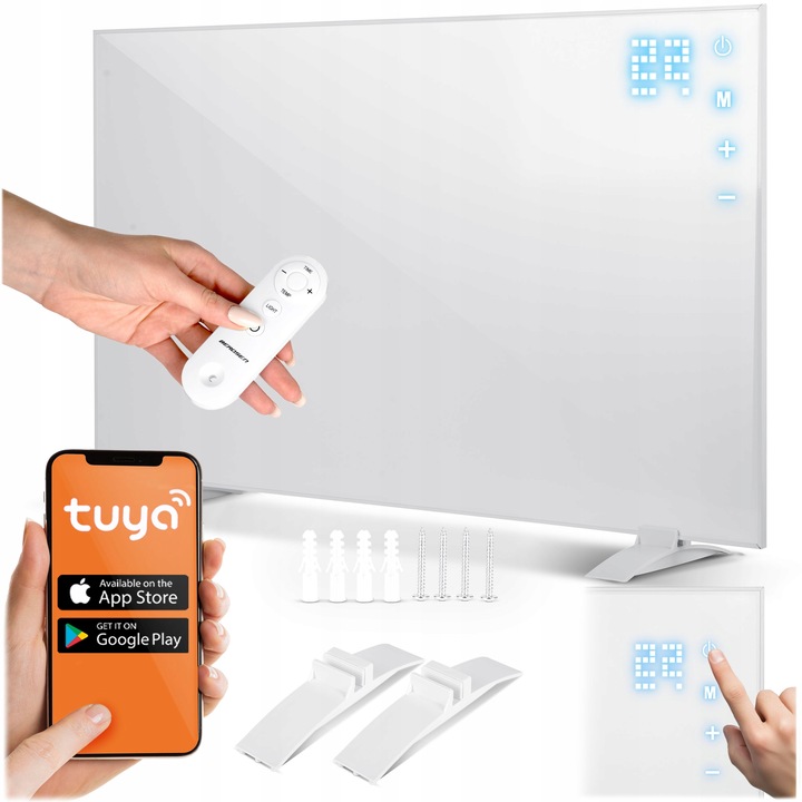 Grzejnik na podczerwień promiennik podczerwieni 600W pilot WiFi aplikacja