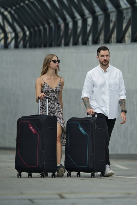 Walizka duża podróżna XXL i GRATIS materiałowa miękka pojemna 29" codura