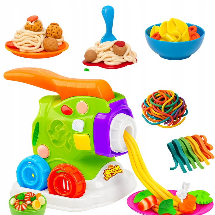 Ciastolina makaron maszynka ciasto masa plastyczna zestaw kreatywny 18w1