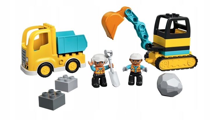 KLOCKI LEGO DUPLO CIEŻARÓWKA KOPARKA BUDOWA PREZENT DLA 2,3,4 LATKA