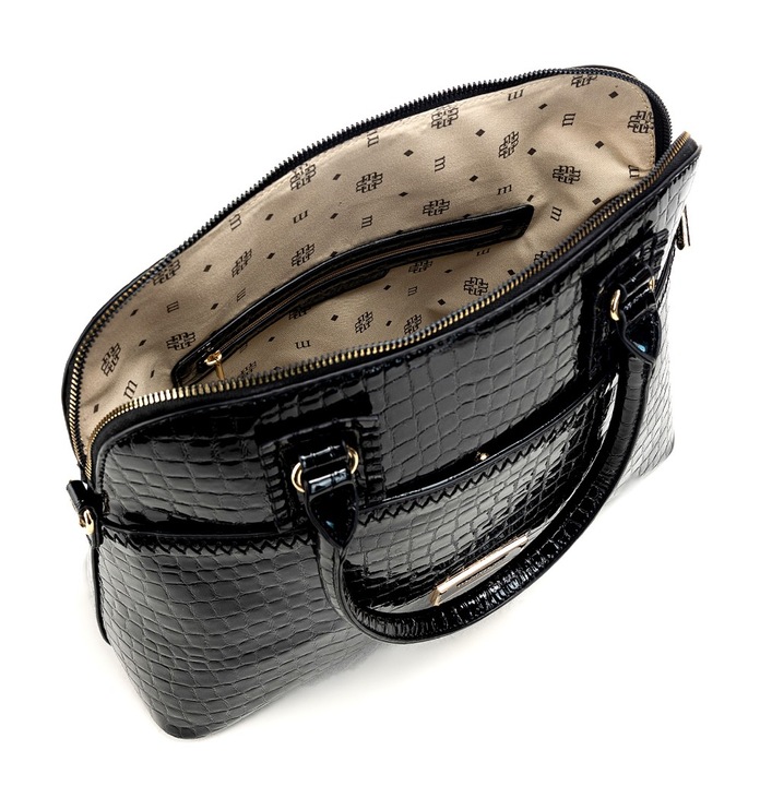Lakierowana torebka damska Monnari Elegancka Krokodyl