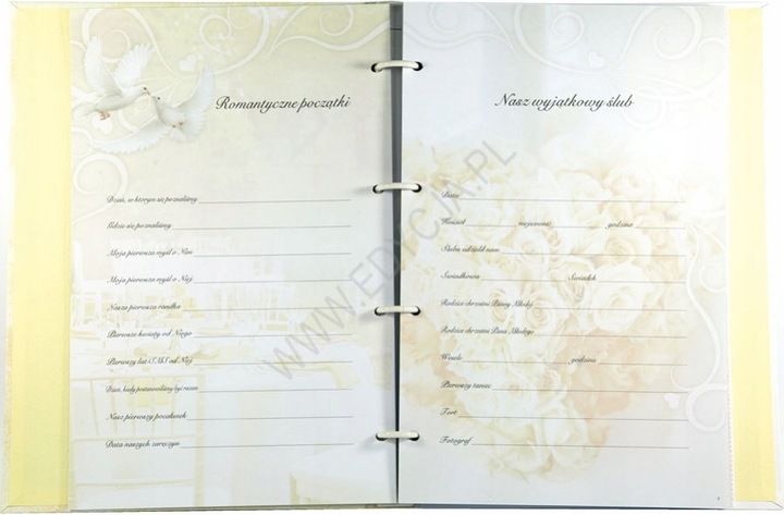 Ślubne Wspomnienia album zdjęcia+wpis duże pudełko