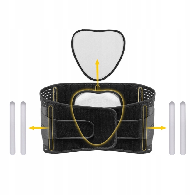PAS LĘDŹWIOWY KRZYŻOWY GORSET ORTOPEDYCZNY ORTEZA STABILIZATOR PLECY XXL