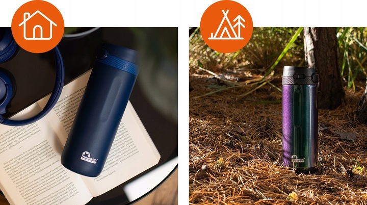 KUBEK TERMICZNY TERMOS NA KAWĘ HERBATĘ MAJESTIC SPORT NORD 420 ML